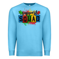 Ocean Blue autism support squad Premium Sweatshirt - OliviaCreatesArt