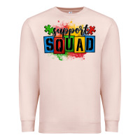 Pale Pink autism support squad Premium Sweatshirt - OliviaCreatesArt
