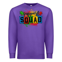 Purple autism support squad Premium Sweatshirt - OliviaCreatesArt