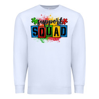 White autism support squad Premium Sweatshirt - OliviaCreatesArt
