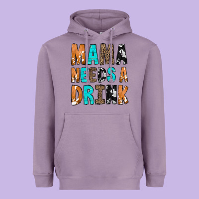 Mama Needs A Drink Heavyweight Hoodie Designed By Cowcowdesign