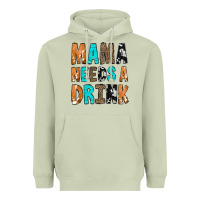 Matcha Mama Needs a Drink Heavyweight Hoodie - CowCowDesign