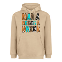 Mushroom Mama Needs a Drink Heavyweight Hoodie - CowCowDesign