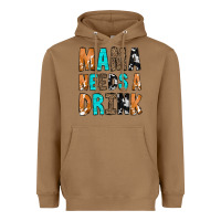 Toasted Coconut Mama Needs a Drink Heavyweight Hoodie - CowCowDesign
