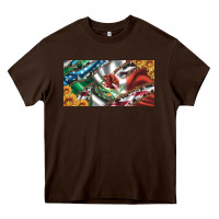 Usa Flag And Mexico Flag With Sunflower And Cowhide  License Plate Heavy Core Tee | Teevron