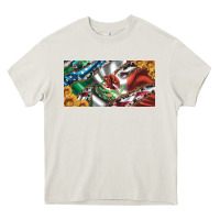 Cream usa flag and mexico flag with sunflower and cowhide  license plate Heavy Core Tee - Artiststas