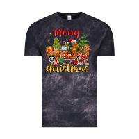 Cloud Black merry christmas gingerbread truck Vintage Tee - MaliasSmallBusiness