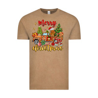 Vintage Coffee merry christmas gingerbread truck Vintage Tee - MaliasSmallBusiness