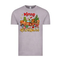 Vintage Zinc merry christmas gingerbread truck Vintage Tee - MaliasSmallBusiness