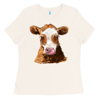 Bone guernsey cow Ladies Tee - AdoDesignShop