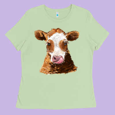 Guernsey Cow Ladies Tee Designed By Adodesignshop