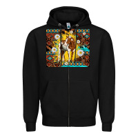 Black aztec tribal horse Zipper Hoodie - TumblerDesignByShophia