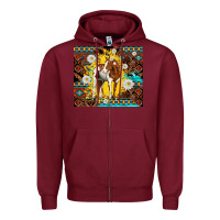 Burgundy aztec tribal horse Zipper Hoodie - TumblerDesignByShophia