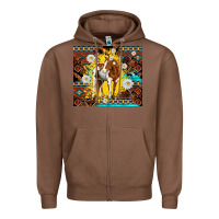 Chestnut aztec tribal horse Zipper Hoodie - TumblerDesignByShophia