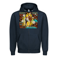 Navy aztec tribal horse Zipper Hoodie - TumblerDesignByShophia