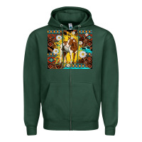 Sports Green aztec tribal horse Zipper Hoodie - TumblerDesignByShophia