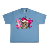 Pebble Blue Pink Christmas Joy skeleton Urban Heavy Tee - NancyCooperArtShop