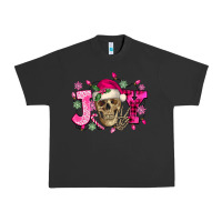 Pigment Black Pink Christmas Joy skeleton Urban Heavy Tee - NancyCooperArtShop