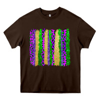 Chocolate Brown mardi gras brushstrokes Heavy Core Tee - AdoDesignShop