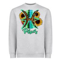 Heather Grey Pisces Zodiac Heavyweight Sweatshirt - Bettercallsaul