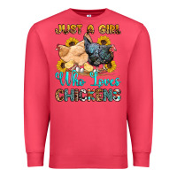 Cardinal just a girl who loves chickens Premium Sweatshirt - OliviaCreatesArt