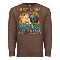 Chestnut just a girl who loves chickens Premium Sweatshirt - OliviaCreatesArt