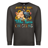 Smoke just a girl who loves chickens Premium Sweatshirt - OliviaCreatesArt