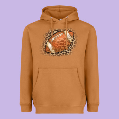 American Football Leopard Heavyweight Hoodie Designed By Cowcowdesign