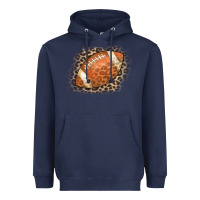 Navy American Football Leopard Heavyweight Hoodie - CowCowDesign