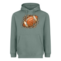 Sage American Football Leopard Heavyweight Hoodie - CowCowDesign