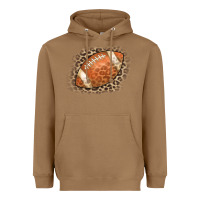 Toasted Coconut American Football Leopard Heavyweight Hoodie - CowCowDesign