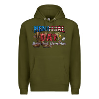 Army Green Memorial day honor ans remember Premium Hoodie - CowGirlArtShop