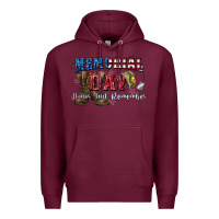 Burgundy Memorial day honor ans remember Premium Hoodie - CowGirlArtShop