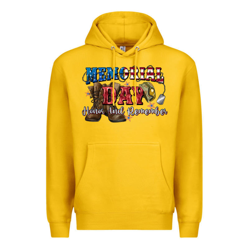 Memorial Day Honor Ans Remember Premium Hoodie by CowGirlArtShop | Teevron