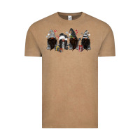 Grey Christmas Afro Gnomies Vintage Tee | Teevron