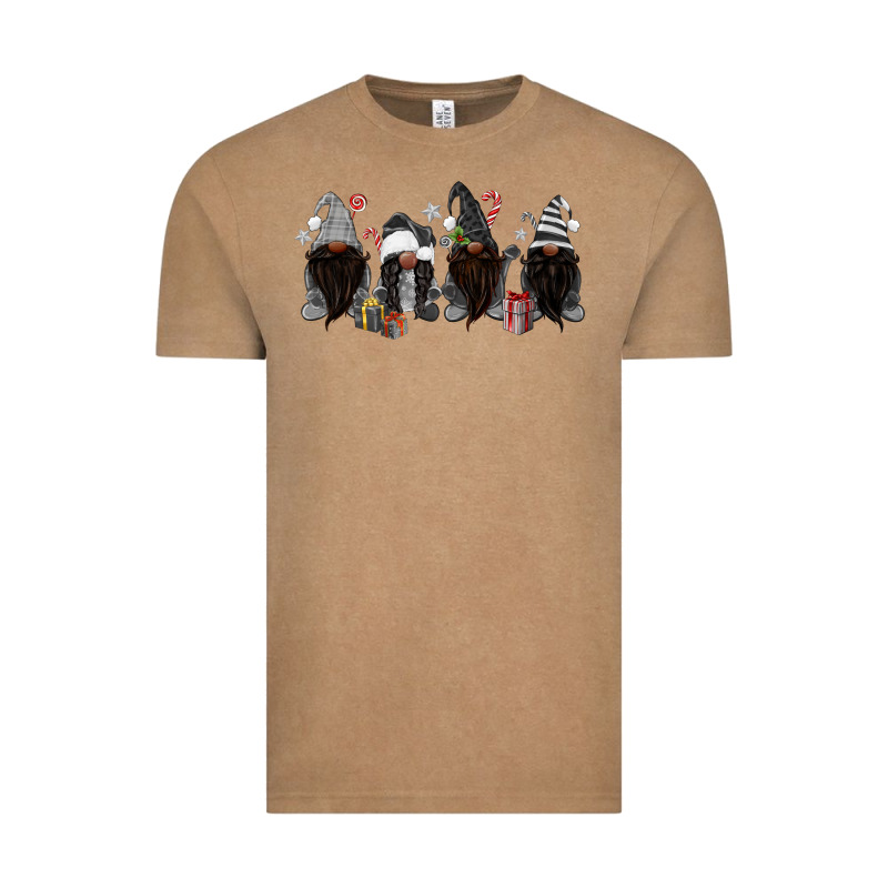 Grey Christmas Afro Gnomies Vintage Tee by MaliasSmallBusiness | Teevron