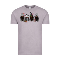 Vintage Zinc grey christmas afro gnomies Vintage Tee - MaliasSmallBusiness