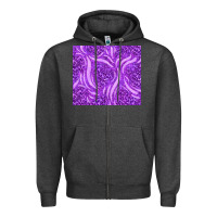 Charcoal Heather purple glitter with leopard pattern Zipper Hoodie - TumblerDesignByShophia