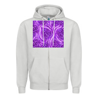 Dove Grey purple glitter with leopard pattern Zipper Hoodie - TumblerDesignByShophia