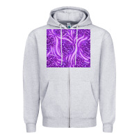 Heather Grey purple glitter with leopard pattern Zipper Hoodie - TumblerDesignByShophia