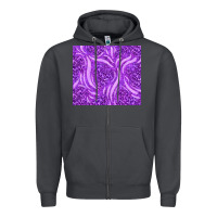 Smoke purple glitter with leopard pattern Zipper Hoodie - TumblerDesignByShophia