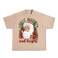 Burro Stay Merry and bright Christmas with santa Urban Heavy Tee - NancyCooperArtShop