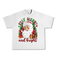 Lunar Rock Stay Merry and bright Christmas with santa Urban Heavy Tee - NancyCooperArtShop