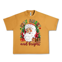 Peanut Butter Stay Merry and bright Christmas with santa Urban Heavy Tee - NancyCooperArtShop