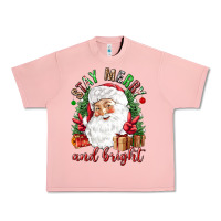 Salmon Stay Merry and bright Christmas with santa Urban Heavy Tee - NancyCooperArtShop