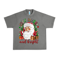 Tornado Stay Merry and bright Christmas with santa Urban Heavy Tee - NancyCooperArtShop