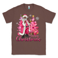 Chestnut Pink Merry Christmas Black Santa Classic Tee - MaliasSmallBusiness