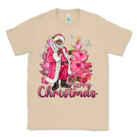 Mushroom Pink Merry Christmas Black Santa Classic Tee - MaliasSmallBusiness
