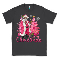 Smoke Pink Merry Christmas Black Santa Classic Tee - MaliasSmallBusiness