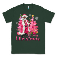 Sports Green Pink Merry Christmas Black Santa Classic Tee - MaliasSmallBusiness